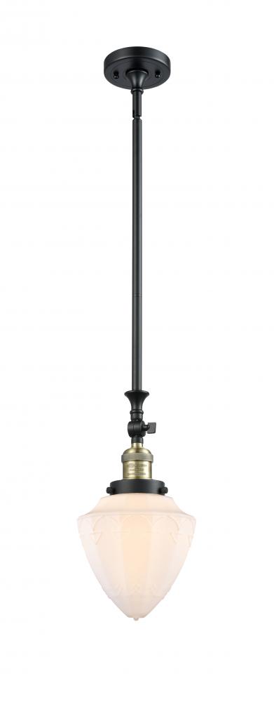 Bullet - 1 Light - 7 inch - Black Antique Brass - Stem Hung - Mini Pendant