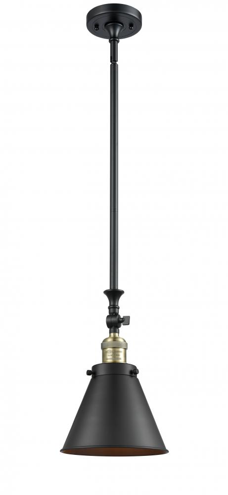 Appalachian - 1 Light - 8 inch - Black Antique Brass - Stem Hung - Mini Pendant