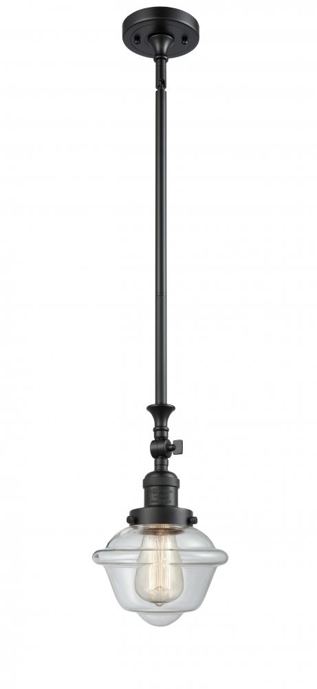 Oxford - 1 Light - 7 inch - Matte Black - Stem Hung - Mini Pendant