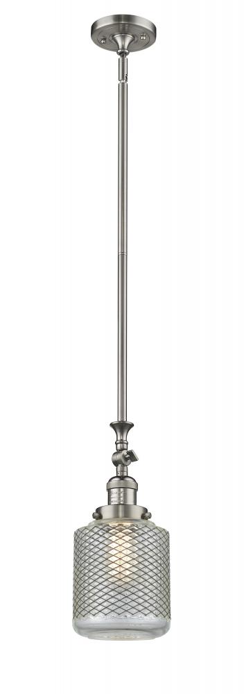 Stanton - 1 Light - 6 inch - Brushed Satin Nickel - Stem Hung - Mini Pendant