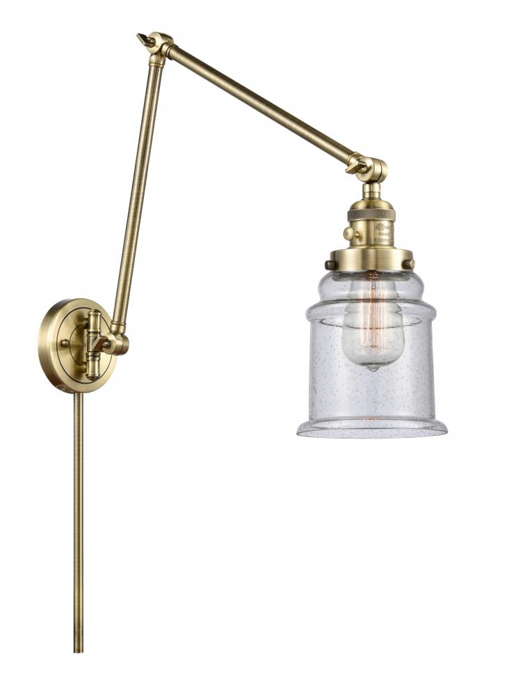 Canton - 1 Light - 6 inch - Antique Brass - Swing Arm