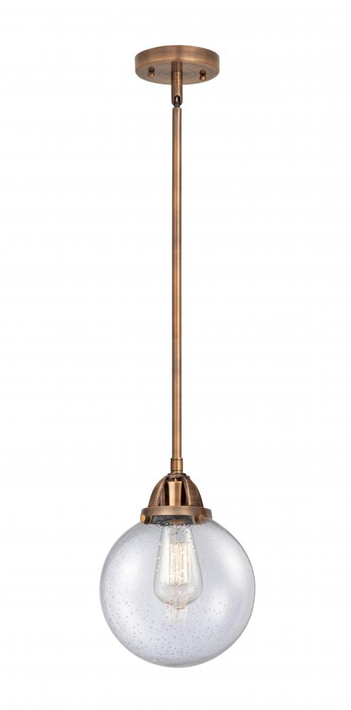 Beacon - 1 Light - 8 inch - Antique Copper - Cord hung - Mini Pendant