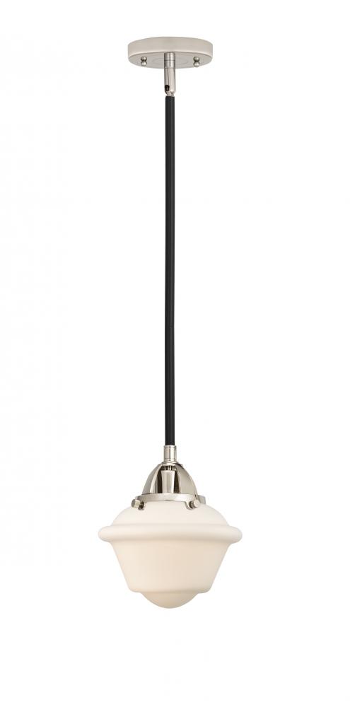 Oxford - 1 Light - 8 inch - Black Polished Nickel - Cord hung - Mini Pendant