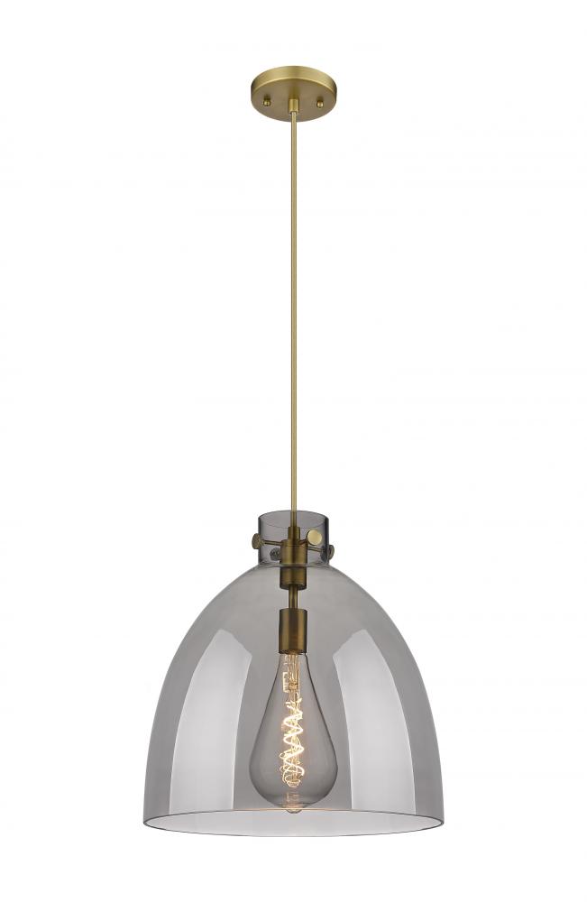 Newton Bell - 1 Light - 16 inch - Brushed Brass - Cord hung - Pendant