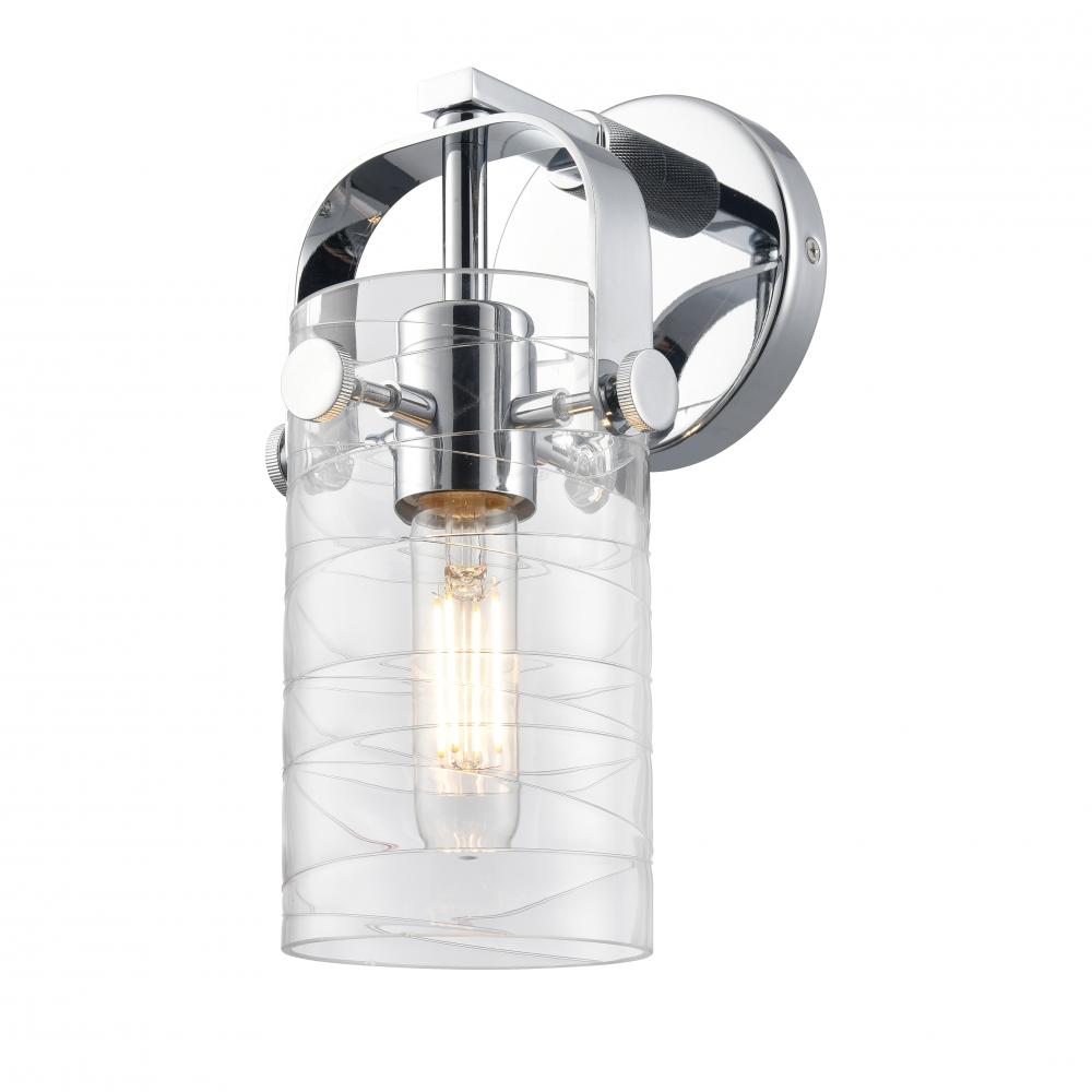 Pilaster II Cylinder - 1 Light - 5 inch - Polished Chrome - Sconce