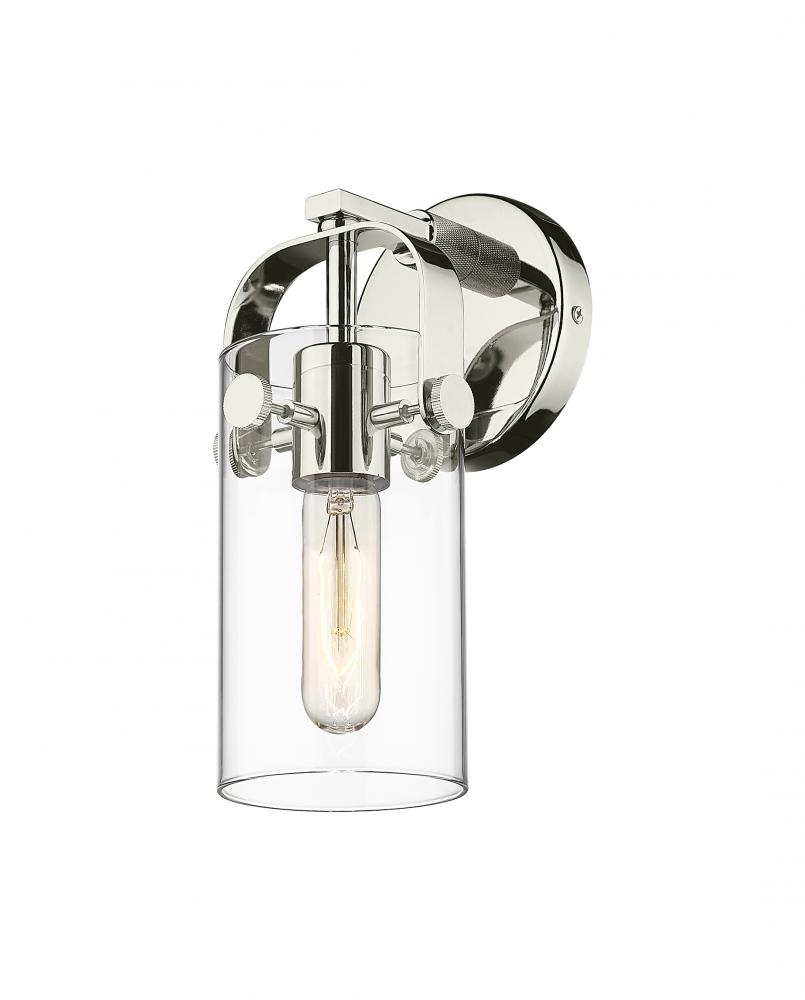 Pilaster II Cylinder - 1 Light - 5 inch - Polished Nickel - Sconce