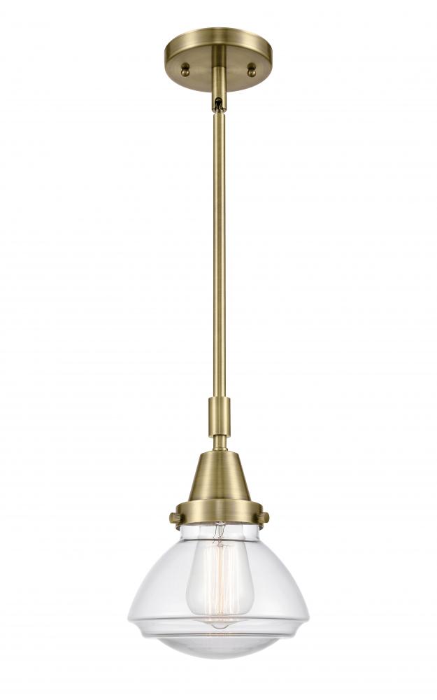 Olean - 1 Light - 7 inch - Antique Brass - Mini Pendant