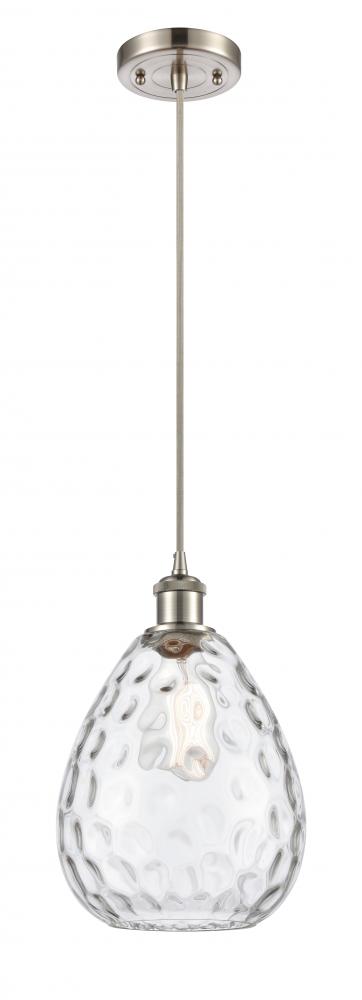 Waverly - 1 Light - 8 inch - Brushed Satin Nickel - Cord hung - Mini Pendant