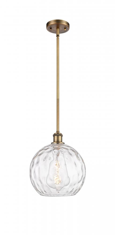 Athens Water Glass - 1 Light - 10 inch - Brushed Brass - Mini Pendant