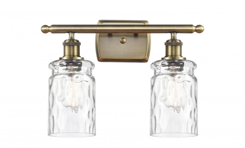 Candor - 2 Light - 15 inch - Antique Brass - Bath Vanity Light