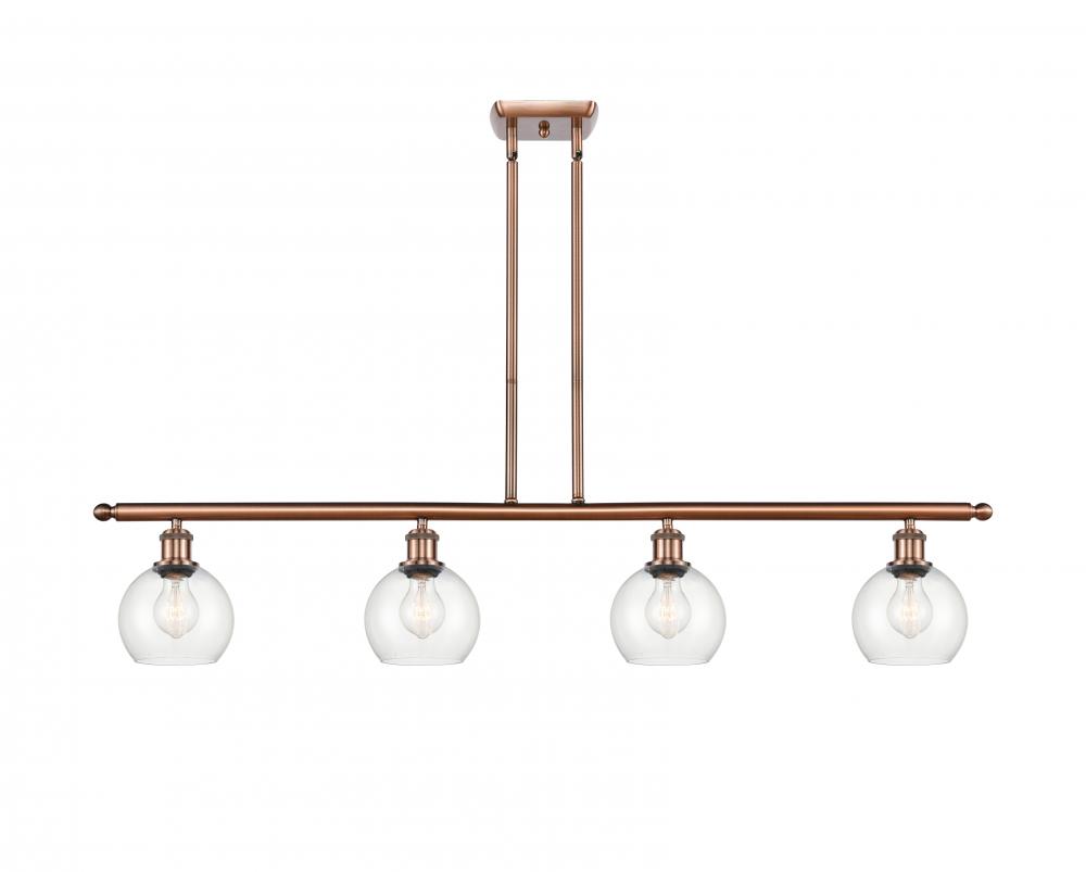 Athens - 4 Light - 48 inch - Antique Copper - Cord hung - Island Light