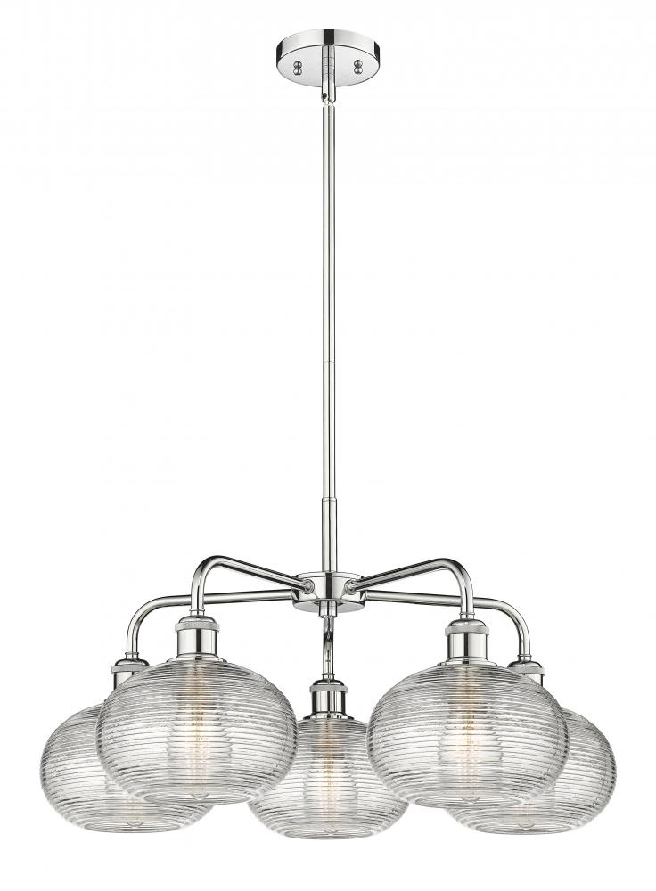Ithaca - 5 Light - 26 inch - Polished Chrome - Chandelier