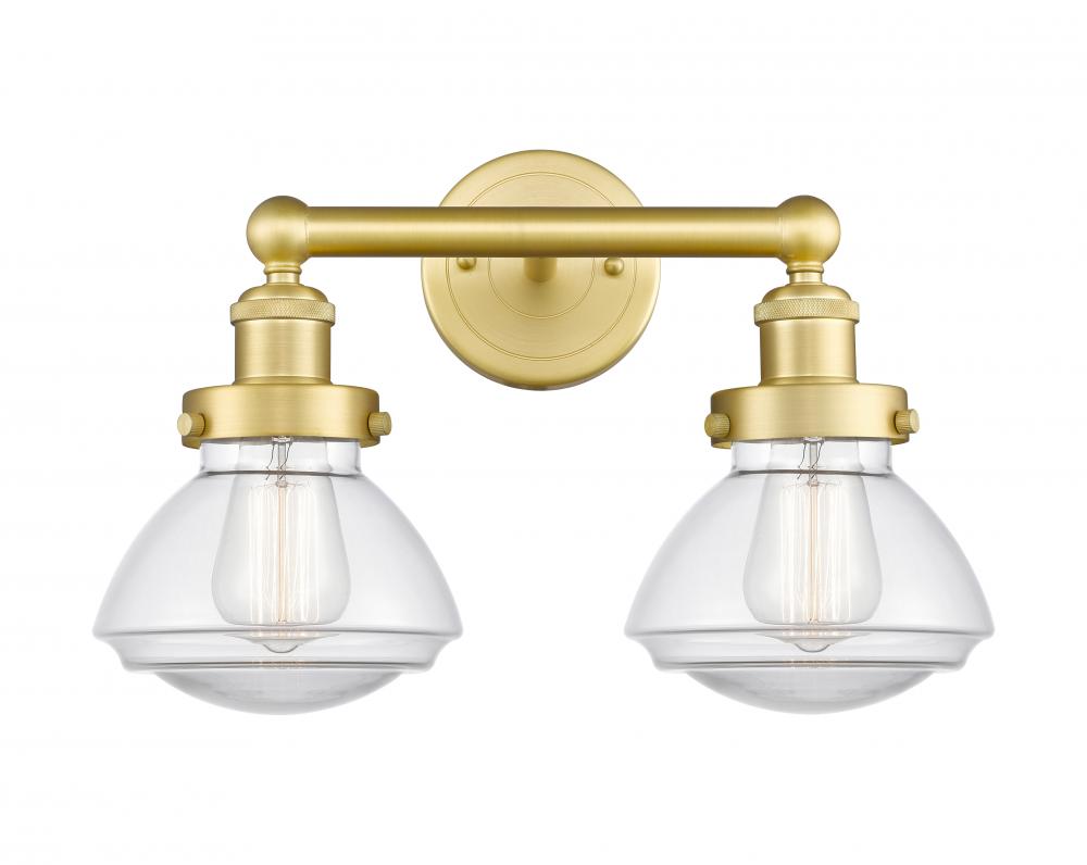 Olean - 2 Light - 16 inch - Satin Gold - Bath Vanity Light