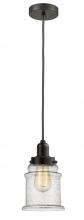  100OB-10GY-0H-OB-G184 - Whitney - 1 Light - 8 inch - Oil Rubbed Bronze - Cord hung - Mini Pendant