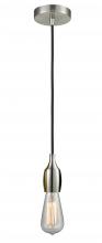  100SN-10BK-3SN - Chelsea - 1 Light - 2 inch - Satin Nickel - Cord hung - Mini Pendant