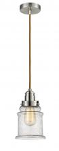  100SN-10CR-2H-SN-G184 - Winchester - 1 Light - 8 inch - Satin Nickel - Cord hung - Mini Pendant