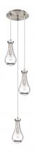  113-451-1P-SN-G451-5CL - Owego - 3 Light - 13 inch - Brushed Satin Nickel - Multi Pendant