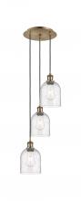  113B-3P-AB-G558-6SDY - Bella - 3 Light - 12 inch - Antique Brass - Cord hung - Multi Pendant