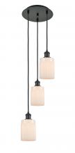  113B-3P-BK-G341 - Hadley - 3 Light - 11 inch - Matte Black - Cord Hung - Multi Pendant