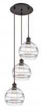  113B-3P-OB-G556-8CL - Rochester - 3 Light - 15 inch - Oil Rubbed Bronze - Cord hung - Multi Pendant