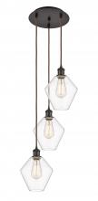  113B-3P-OB-G652-8 - Cindyrella - 3 Light - 15 inch - Oil Rubbed Bronze - Cord Hung - Multi Pendant