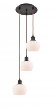  113B-3P-OB-G91 - Fenton - 3 Light - 13 inch - Oil Rubbed Bronze - Cord Hung - Multi Pendant