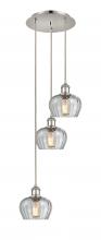  113B-3P-PN-G92 - Fenton - 3 Light - 13 inch - Polished Nickel - Cord Hung - Multi Pendant