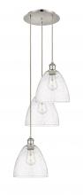  113B-3P-PN-GBD-94 - Bristol - 3 Light - 16 inch - Polished Nickel - Cord Hung - Multi Pendant