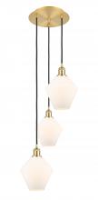  113B-3P-SG-G651-8 - Cindyrella - 3 Light - 15 inch - Satin Gold - Cord Hung - Multi Pendant