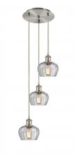  113B-3P-SN-G92 - Fenton - 3 Light - 13 inch - Brushed Satin Nickel - Cord Hung - Multi Pendant