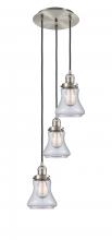  113F-3P-SN-G192 - Bellmont - 3 Light - 13 inch - Brushed Satin Nickel - Cord hung - Multi Pendant