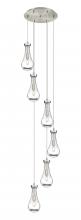  116-451-1P-SN-G451-5CL - Owego - 6 Light - 16 inch - Brushed Satin Nickel - Multi Pendant