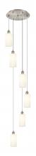  116B-6P-SN-G434-7WH - Crown Point - 6 Light - 16 inch - Brushed Satin Nickel - Multi Pendant