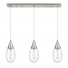  123-450-1P-SN-G450-6CL - Malone - 3 Light - 38 inch - Brushed Satin Nickel - Linear Pendant