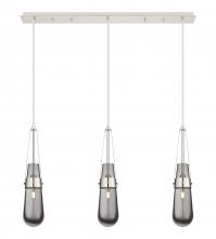  123-452-1P-PN-G452-4SM - Milan - 3 Light - 36 inch - Polished Nickel - Linear Pendant