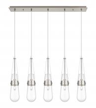  125-452-1P-SN-G452-4CL - Milan - 5 Light - 36 inch - Brushed Satin Nickel - Linear Pendant