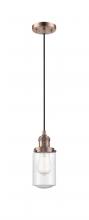 Innovations Lighting 201C-AC-G314 - Dover - 1 Light - 5 inch - Antique Copper - Cord hung - Mini Pendant