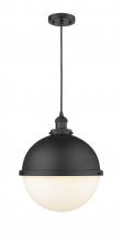  201C-BK-HFS-121-BK - Hampden - 1 Light - 13 inch - Matte Black - Cord hung - Pendant