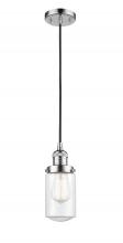  201C-PC-G312 - Dover - 1 Light - 5 inch - Polished Chrome - Cord hung - Mini Pendant