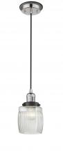  201CBP-PNBK-G302 - Colton - 1 Light - 6 inch - Polished Nickel - Cord hung - Mini Pendant