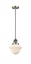  201CSW-AB-G531 - Oxford - 1 Light - 7 inch - Antique Brass - Cord hung - Mini Pendant