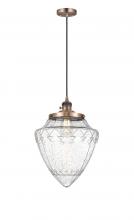  201CSW-AC-G664-12 - Bridgeton - 1 Light - 16 inch - Antique Copper - Cord hung - Mini Pendant