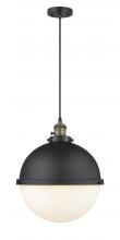  201CSW-BAB-HFS-121-BK - Hampden - 1 Light - 13 inch - Black Antique Brass - Cord hung - Pendant