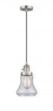 Innovations Lighting 201CSW-SN-G194 - Bellmont - 1 Light - 6 inch - Brushed Satin Nickel - Cord hung - Mini Pendant