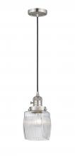  201CSW-SN-G302 - Colton - 1 Light - 6 inch - Brushed Satin Nickel - Cord hung - Mini Pendant