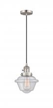  201CSW-SN-G534 - Oxford - 1 Light - 7 inch - Brushed Satin Nickel - Cord hung - Mini Pendant