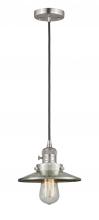  201CSW-SN-M2 - Railroad - 1 Light - 8 inch - Brushed Satin Nickel - Cord hung - Mini Pendant