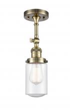  201F-AB-G314 - Dover - 1 Light - 5 inch - Antique Brass - Semi-Flush Mount