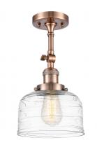  201F-AC-G713 - Bell - 1 Light - 8 inch - Antique Copper - Semi-Flush Mount