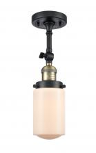 Innovations Lighting 201F-BAB-G311 - Dover - 1 Light - 5 inch - Black Antique Brass - Semi-Flush Mount
